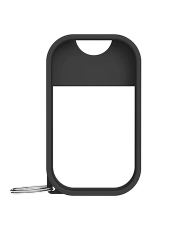 Touchland Mist Case for Power Mist and Glow Mist (1FL OZ), Protective and Stylish Hand Sanitizer Spray Accessory, Silicone Case with Keyring, Jet Black