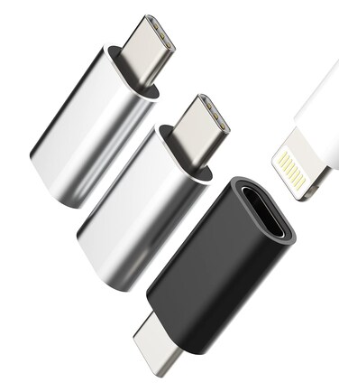 Kefiany Lightning Female to USB C Male Adapter, 3 Pack, Compatible with iPhone 13, Cord Cable, For Samsung Galaxy Note S20 S21 LG Ultra Z Flip S9 Plus Google Pixel Ipad Pro Air4