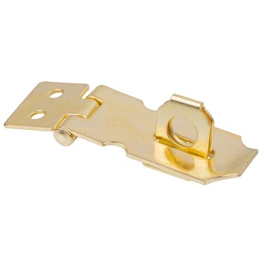 Polished Brass Finished Steel Hasp Set - 1 1/2" x 3/4" - Antique and Modern Furniture Cabinet Doors, Trunk, Chest, Box   HS1-SB