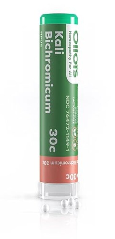 OLLOIS Kali Bichromicum 30c, Organic, Lactose-Free Homeopathic Medicine, 80 Pellets (Pack of 1)
