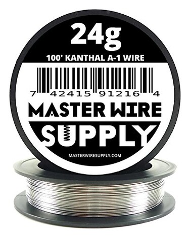 Kanthal A1-100' - 24 Gauge Wire - 100ft - 0.51mm - 0.02in - Made in USA - Master Wire Supply
