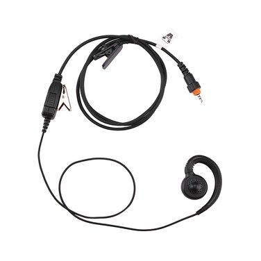 AIRSN CLP1010 Earpiece Compatible with Motorola CLP1040 Walkie Talkie 2 Way Radio with C Ring Single Wire Earpiece and Mic PTT(1 Pack)