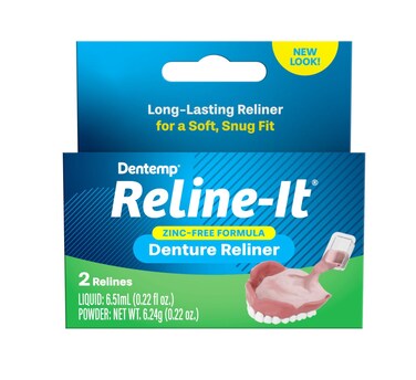 Dentemp Denture Reline Kit - Advanced Formula Reline It Denture Reliner - Denture Kit to Refit and Tighten Dentures for Both Upper &amp; Lower Denture