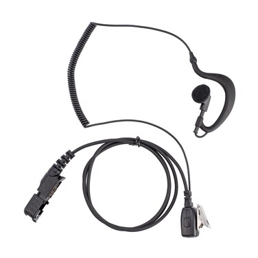 POFENAL XPR 3500e XPR3300e Extensible Single-Wire Walkie Talkie Earpiece Compatible for XPR3500 XPR3300 with PTT Mic G-shaped Headset