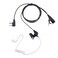POFENAL Single-Wire Walkie Talkie Earpiece Compatible for Midland GXT LXT Radio with PTT Mic Tansparent Air Acoustic Tube Surveillance Headset (1 Pack, PTT)