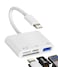 zoyuzan Camera Memory SD Card Reader Compatible for iPhone,Compatible with Lightning Male to USB Female OTG Adapter Micro TF Power Charging Splitter Charger Connector for ipad 12 11 xs xr x Camera