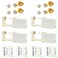 12 Pcs Ear Piercer Kit, Ear Piercing Kit Ear Piercing Gun Kit Disposable Self Ear Piercing Gun Kit with Earring Studs Safety Ear Piercing Gun Kit Tool (Golden- White)