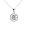 Cate &amp; Chloe Blake 18k White Gold Plated Pendant Necklace   Halo Silver Necklaces with Round Cut Cubic Zirconia, Womens Silver Jewelry, Hypoallergenic, GIft for Her