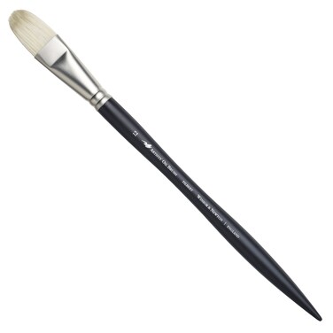 Winsor &amp; Newton Artists' Oil Hog Paint Brush, Long Handle Size 12, Filbert