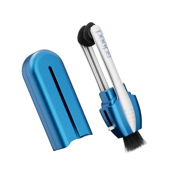 CarbonKlean Peeps Glasses Cleaner - for Eyeglasses, Reading Glasses, and More - Lens Cleaner with Carbon Microfiber Tech - Soft Touch Blue - 1 Count (Pack of 1)