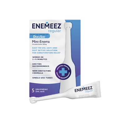 Enemeez Docusate Sodium Mini Enema ml, Clear, 0.84 Fl Oz