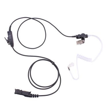 POFENAL XPR3300e XPR3500e Single-Wire Walkie Talkie Earpiece Compatible for XPR3500 XPR3000 XPR3300 with PTT Mic Tansparent Air Acoustic Tube Headset (acoustic tube)