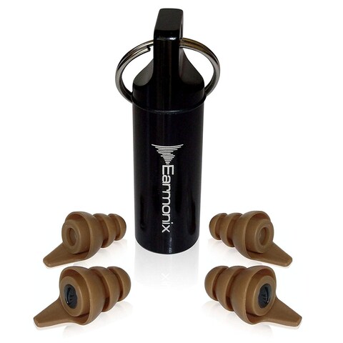 Earmonix Shooting &amp; Impact Ear Plugs - Impulse Noise Reducing - Protects from Harmful Noise Levels - Tactical Filter Design for Military &amp; Police Use - Medical Grade TPE for Health, Safety, Comfort