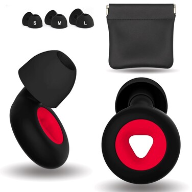 Ear Plugs for Noise Reduction,Earplugs for Sleep- 6 Ear Tips in S/M/L,Reusable Hearing Protection in Flexible Silicone,Noise Ear Plugs for Concerts,Flights,Snoring,Work,Studying