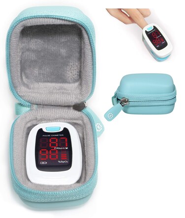 Fingertip Pulse Oximeter Case for Zacurate Pro 500DL, 500BL, Childrend; Facelake FL400 t. FL350, CMS500DA; mibest; ANKOVO, Santamedical, Innovo Deluxe, Santamedical, ANKOVO, CONTEC, Metene (CASE ONLY)