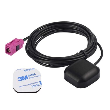 Bingfu Vehicle Car Waterproof Active GPS Navigation Antenna with Fakra H Pink Connector Compatible with Truck SUV
