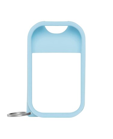 Touchland Mist Case for Power Mist and Glow Mist (1FL OZ), Protective and Stylish Hand Sanitizer Spray Accessory, Silicone Case with Keyring, Frosty Blue