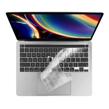 EooCoo Keyboard Cover Ultra Thin Compatible with MacBook Pro 13 inch 2024-2020 M2 M1 A2338 A2289 A2251 &amp; MacBook Pro 16 inch A2141 2019 Release with Touch Bar &amp; Retina Display, Clear
