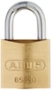 ABUS 65/20 Solid Brass Padlock Keyed Different - Hardened Steel Shackle