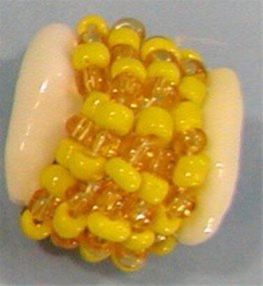 Powerful Santeria Beaded Makutos Macuto Amulets and Talismans Wicca Voodu Religion, Ochun