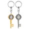 OEMOO 2Pcs Saint Benedict Medal Keychain, Silver/Gold Toned Saint Benedict Jubilee Medal Key Shaped Pendant Key Chain, Fine Detail Great Gift for Family Friend