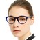 MARE AZZURO Blue Light Blocking Reading Glasses Women Round Computer Readers 0 1.0 1.25 1.5 1.75 2.0 2.25 2.5 2.75 3.0 3.5 4.0 5.0 6.0 (Blue, 500)