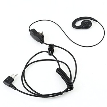 HWAYO Walkie Talkie Swivel Earpiece with Microphone and PTT for MOT Two Way Radio - Motorola Swivel Earpiece Compatible with Walkie Talkies CLS1410, CLS1100, HKLN4604A (1 Pack)