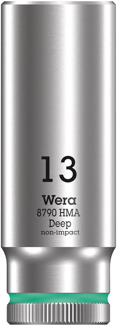 8790 HMA Deep Sockets (1/4"-6-point) 1/4" SW 13 turquoise