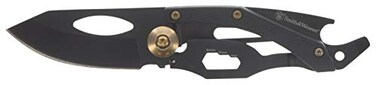 Smith &amp; Wesson Multi-Tool 5.5in Stainless Steel Folding Knife with 2in Drop Point Blade and S.S. Handle for Outdoor, Tactical, Survival and EDC
