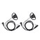 Lsgoodcare D Shaped Earpiece, 1 Pin Earhook Earphone Headset PTT and Mic Compatible for Motorola Talkabout Portable 2 Way Radio TLKR T3 T4 T60 T80 MR350R Walkie Talkie FR50, Pack of 2 (d Shape)