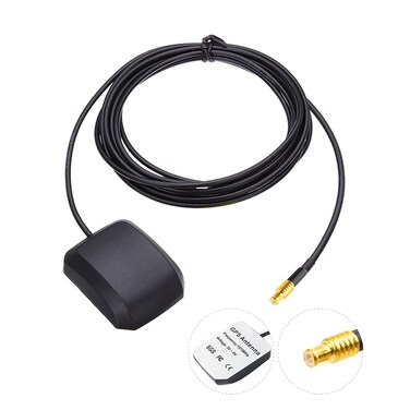 POBADY Car GPS Antenna 1575.42MHz MCX Male Plug Adapter with 3M GPS MCX Antenna Extension Cable RG174 Magnetic Base for Car Vehicles GPS Navigation System GPS Receivers Car DVR
