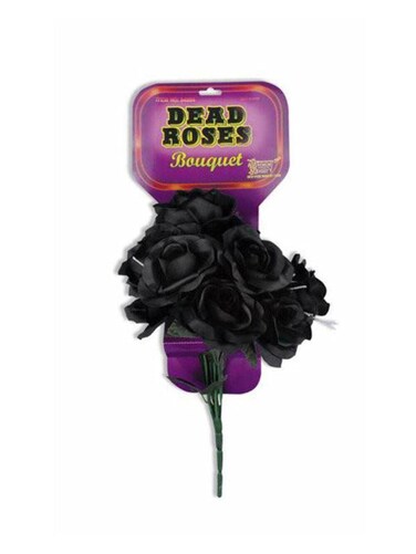 Forum Novelties Rubies Dead Rose Bouquet, Black