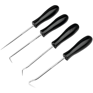 Performance Tool 1103 4-Piece Hook &amp; Pick Set - Mark Metal or Plastic, Separate Wiring, Remove Fuses, Pick Up Small Parts and Washers