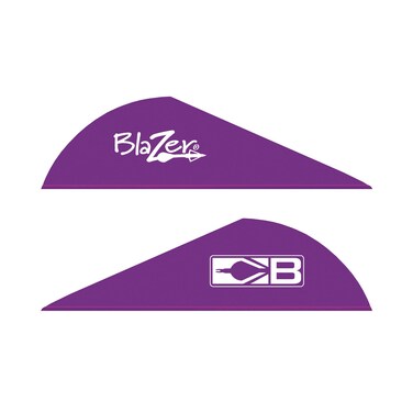 Bohning Blazer Archery Vane (100-Pack), Purple, 2 inch