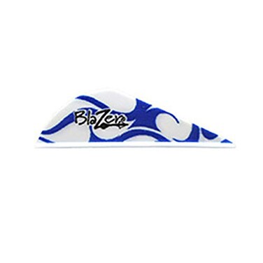 Bohning True Color 2" Blazer Vanes Blue &amp; White Flame Blazer Vane, 100pk