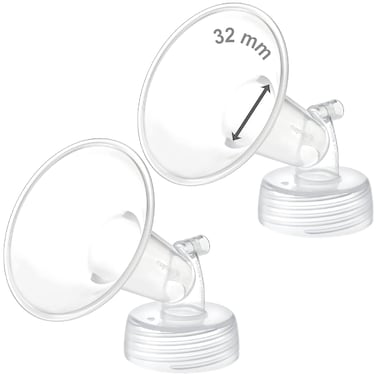 Maymom Wide Neck Pump Part for Spectra S1/S2 Pumps; Incl Wide Mouth Flange; Not Original Spectra Flange; Replaces Spectra Shield (32 mm Two Flanges)