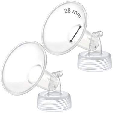 Maymom Wide Neck Pump Part Compatible with Spectra S1/S2 Pumps; Incl Wide Mouth Flange; Not Original Spectra Flange; Replaces Spectra Shield (28 mm Two Flanges)