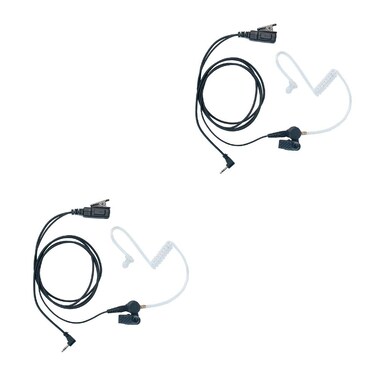 Klykon 1 Pin 2.5MM Nipple Covert Acoustic Tube Earpiece Headset with MIC PTT for Motorola Talkabout Walkie Talkie 2 Way Radio MH230R T200 T260 T460 T600 MR350R MT350R MS350R 2 Pack