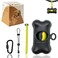 Dog Poop Bags Holder for Leash Dog Baggie Dispenser with Leak-Proof Poo Bags for Leash On The Go for Walking Doggie Outdoor(1 Holder 15 Bags,Black)