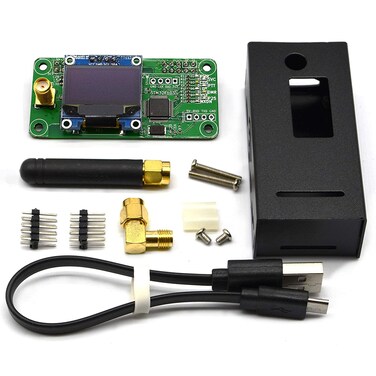 AURSINC MMDVM Hotspot Hat Board(V1.5.2) with UHF 433MHz Antenna OLED Display Aluminium Case, MMDVM Pi Hat for Raspbery Pi 3 4 3B 3B+ Zero W Zero 2W Digital Hotspot Ham Radio(Raspberry pi not Included)