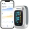 Vibeat Bluetooth Fingertip Pulse Oximeter with Pulse Rate, Blood Oxygen Saturation Monitor   Finger O2 Meter, Batteries and Lanyard Included, Free APP, FSA/HSA Eligible