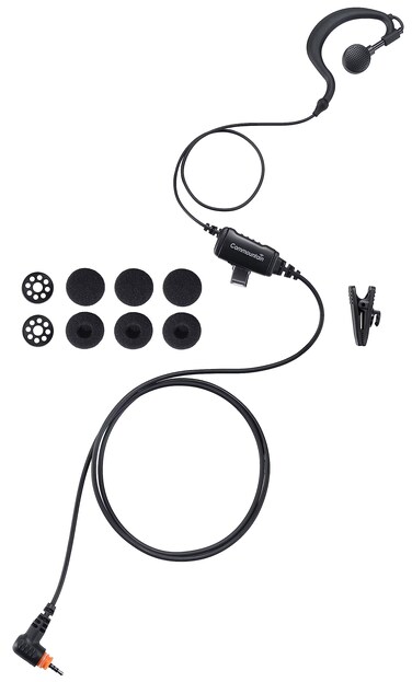 Commountain SL300 SL3500e Earpiece with Mic/PTT Compatible for Motorola Radios TLK-100 TLK-110 SL7550 SL7550e SL-300 SL-3500e TLK100 TLK110 Series, G Shape Earhook Headset Fit Left or Right Ear