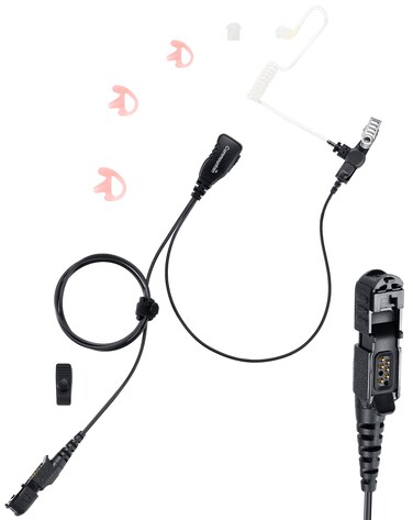 commountain XPR 3500e XPR 3300e Earpiece with Mic Compatible with Motorola Radios XPR3300e XPR3500e XPR3300 XPR3500, Acoustic Tube Headset with PTT Microphone