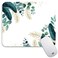 Armanza Square Mouse Pad Green Leaves, Personalized Premium-Textured Custom Mouse Mat Design, Washable Mousepad Lycra Cloth, Non-Slip Rubber Base Computer Mouse Pads for Wireless Mouse