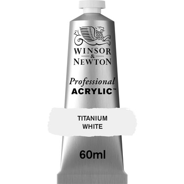 Winsor &amp; Newton Professional Acrylic Paint, 60ml (2-oz) Tube, Titanium White