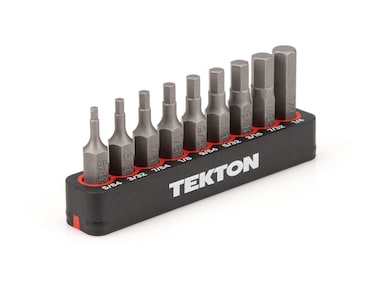 TEKTON 1/4 Inch Hex Bit Set with Rail, 9-Piece (5/64-1/4 in.)   DZX93001