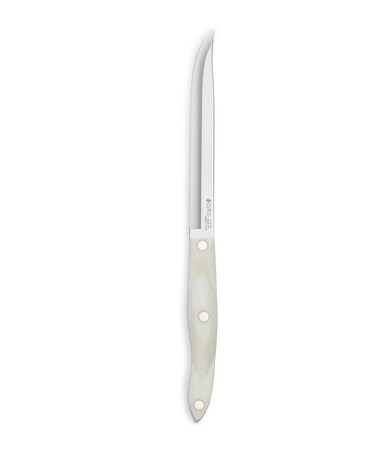 CUTCO Model 1729 Petite Carver with Double-D serrated blade and white (pearl) handle