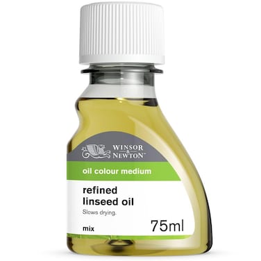 Winsor &amp; Newton Refined Linseed Oil, 75ml (2.5oz) Bottle