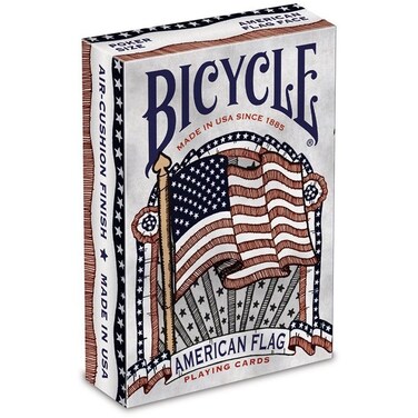 Bicycle American Flag Poker Size Standard Index Playing Cards - 1036202,10 years old and up