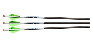 Excalibur ProFlight Illuminated Archery Hunting Durable Accurate Versatile 2" Blazer Vane Crossbow Carbon Arrows with Beacon Nocks - 3 Pack, 16.5